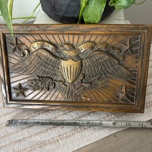 Vintage 1976 Avon E. Pluribus Unum Bicentennial Eagle Trinket Box 11"X 6.5"